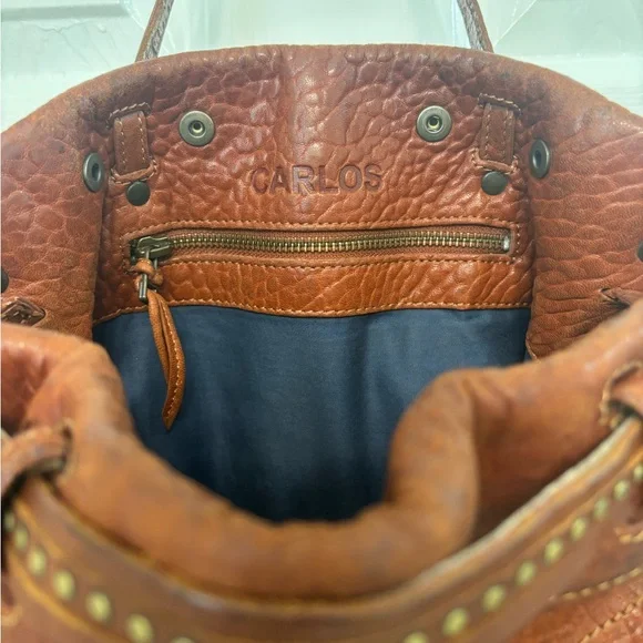 Jerome Dreyfuss Cognac Leather Satchel - Picture 8 of 16